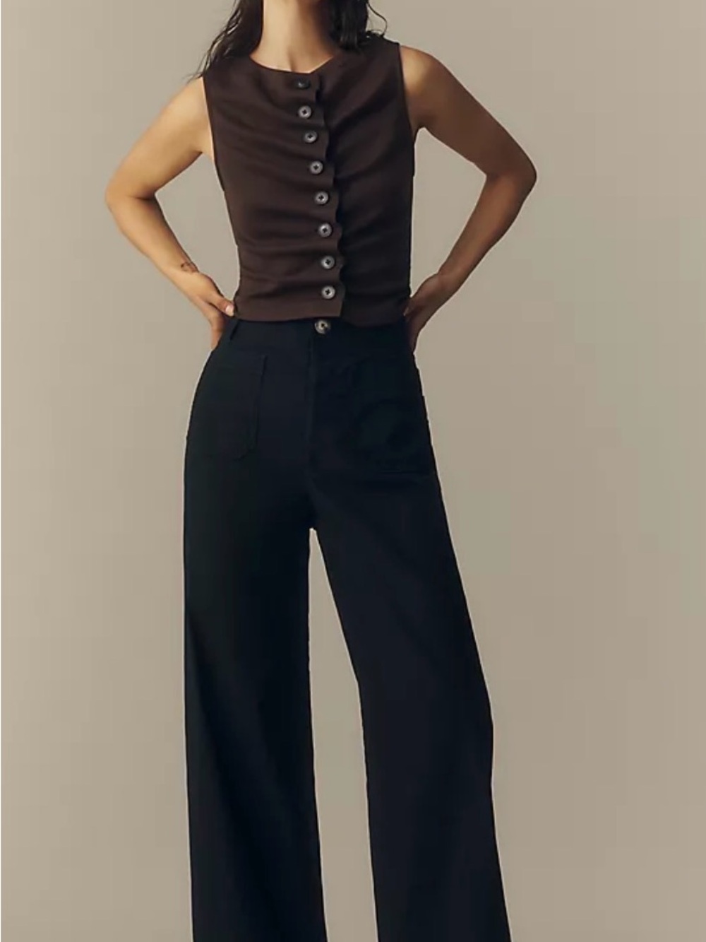 Maeve Colette Wide Leg Cropped Pants - Magic Fabric